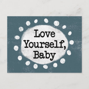 Love Yourself Baby - Grijs Briefkaart