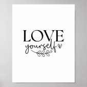 Love Yourself - Boho Minimalist Motivational Poster (Voorkant)