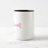 Love Yourself Red Romantic Citation Coffee Mug (Centre)
