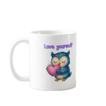 Love Yourself - Schattigee Uil Mok voor positivite