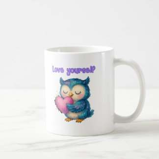 Love Yourself - Schattigee Uil Mok voor positivite