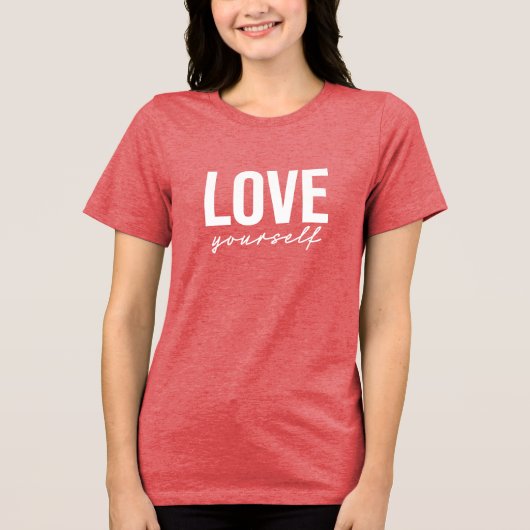 LOVE yourself Tri-Blend Shirt (Voorkant)