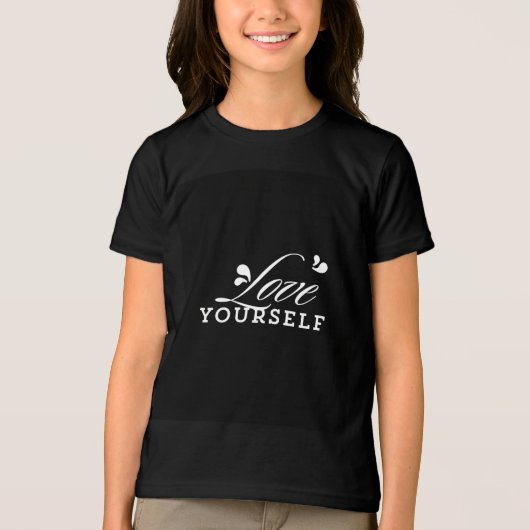 Love Yourself Typografie T-shirt (Voorkant)