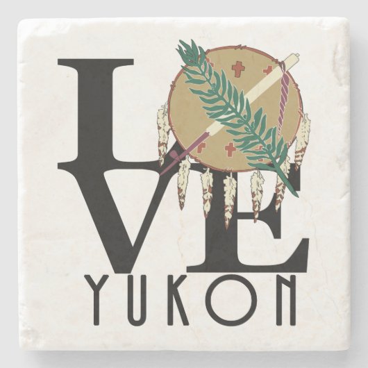 LOVE Yukon Oklahoma Stenen Onderzetter (Voorkant)