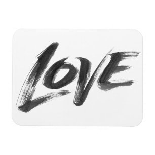 LOVE Zen Brush Valentijn Calligraphy Lettering Magneet