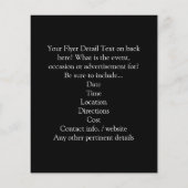 LOVE, zwart en wit met rood kettinghart Flyer (Achterkant)