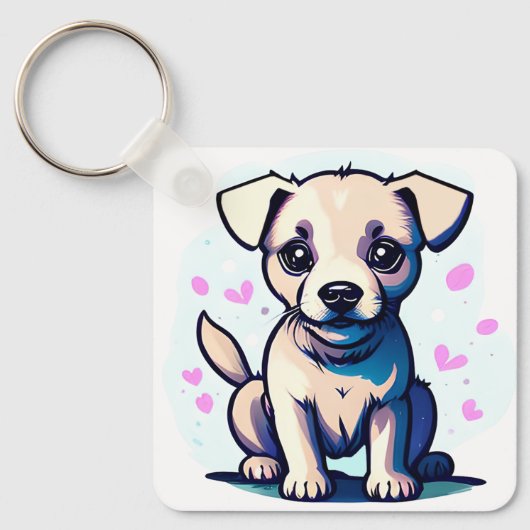 Loveable Lab Sleutelhanger (Voorkant)