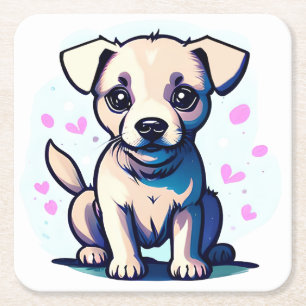 Loveable Lab Vierkante Kartonnen Onderzetter