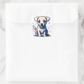 Loveable Lab Vierkante Sticker (Tas)