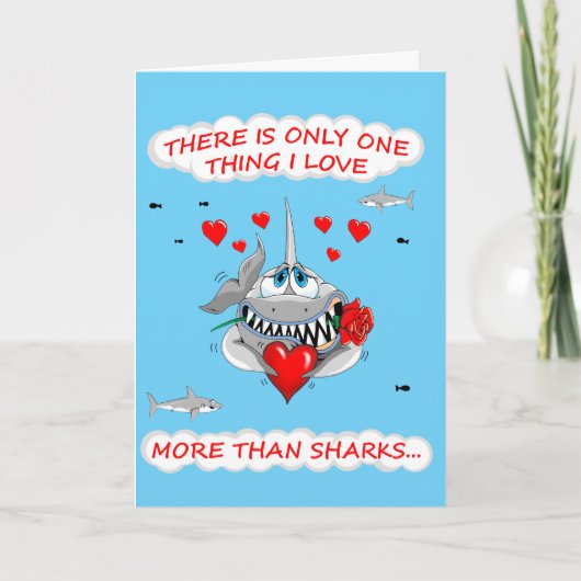 Loveable Shark Valentijnse kaart (Voorkant)