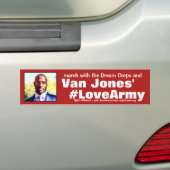 #LoveArmy bedankt to Dream Corps and Van Jones Bumpersticker (Op auto)