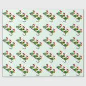 Lovebird Candy Cane Cadeaupapier (Vlak)