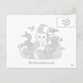 Lovebird Candy Cane Feestdagenkaart (Achterkant)