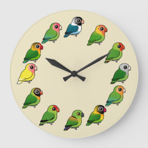Lovebird Clock Grote Klok