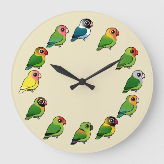 Lovebird Clock Grote Klok (Voorkant)