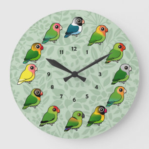 Lovebird Clock Grote Klok