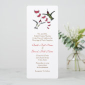 Lovebird Hummingbird Wedding Kaart (Staand voorkant)