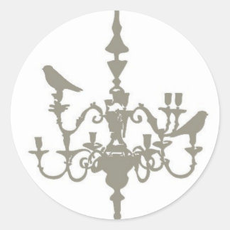 Lovebird Kroonluchter Ronde Sticker