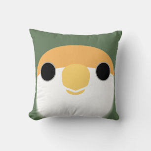 Lovebird (leisteen) met perzikkleurig gezicht kussen