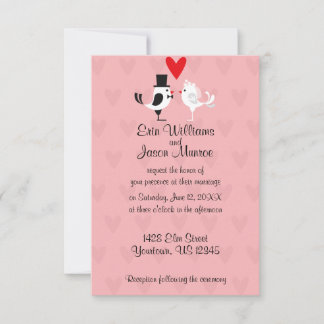 Lovebird Mariée et Faire-part de mariage de chambr