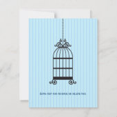 Lovebirds Blue Engagement Party Invitation (Dos)