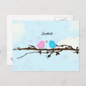 Lovebirds-Briefkaart Briefkaart (Voorkant / Achterkant)