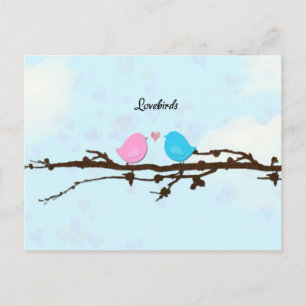 Lovebirds-Briefkaart Briefkaart