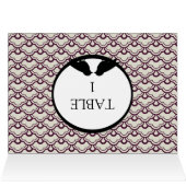 Lovebirds - Carte de table de réception de mariage (Intérieur Horizontal (haut))