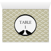 Lovebirds - Carte de table de réception de mariage (Intérieur Horizontal (Bas))