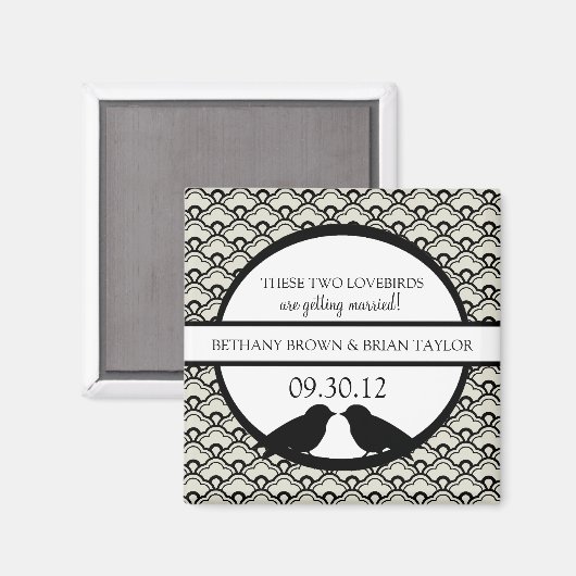 Lovebirds Collection Save the Date Magnet (Recto/Verso)