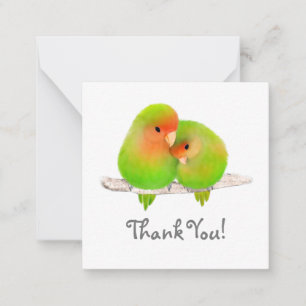 Lovebirds Dank je briefkaart