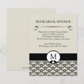 Lovebirds Dîner de répétition Mariage Invitations (Devant / Derrière)