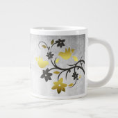 Lovebirds d'or Personnalisé Géant Mug de café (Droite)