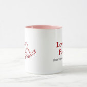 Lovebirds Forever Personalized Couple Coffee Mug (Centre)