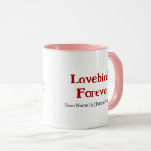 Lovebirds Forever Personalized Couple Coffee Mug (Devant droit)