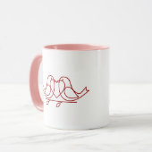 Lovebirds Forever Personalized Couple Coffee Mug (Devant gauche)
