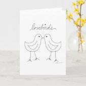 Lovebirds Greeting Card Kaart (Gele Bloem)
