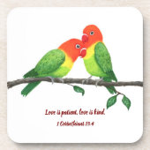 Lovebirds Hard plastisch onderzetter (Voorkant)