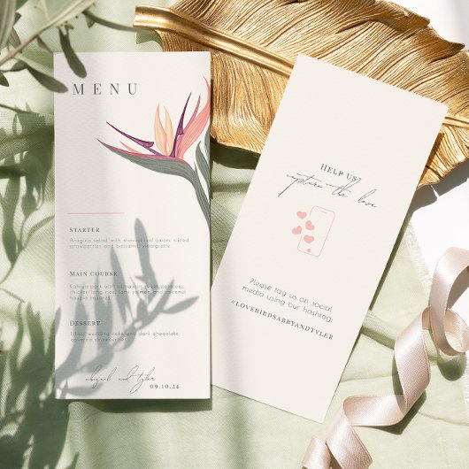 Lovebirds in Paradise Flat Menu