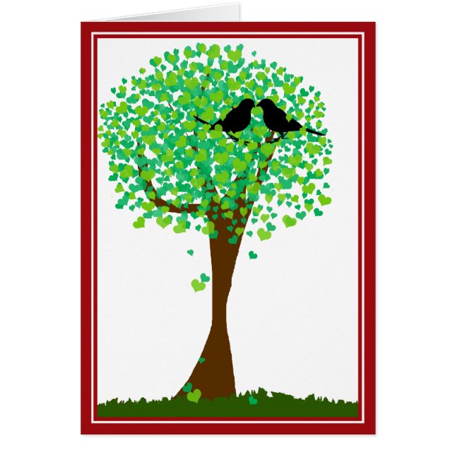 Lovebirds in Tree of Hearts - Amour d'été (Devant)