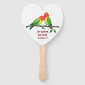Lovebirds Inspirerend Handheld Fan Handwaaier (Achterkant)