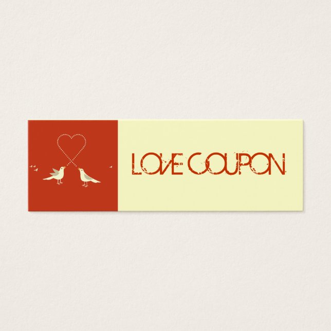 Lovebirds Love Love Coupon (Devant)