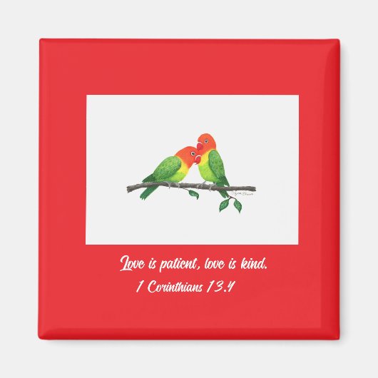 Lovebirds Magnet inspirant (Devant)