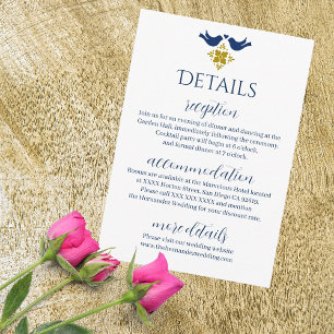 Lovebirds Mariage mexicain Détails Carte de boîtie
