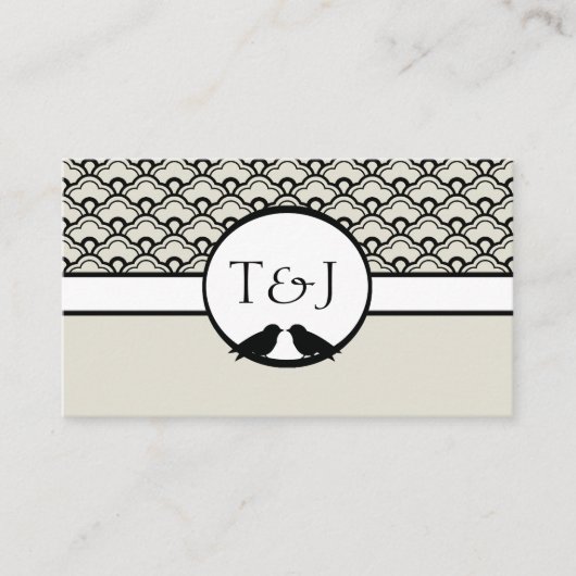 Lovebirds Réception Siège Cartes (Devant)