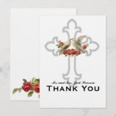 Lovebirds Red Roses gepersonaliseerd Dank u Bedankkaart (Voorkant / Achterkant)