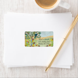  Lovebirds Romantische Boom Damast Hills RSVP Etiket