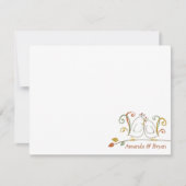 Lovebirds sur Branches Stationery Cartes pour note (Devant)