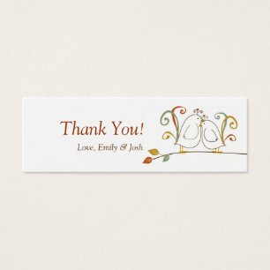 Lovebirds sur Branches Tags cadeaux