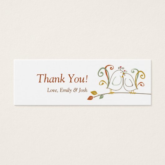 Lovebirds sur Branches Tags cadeaux (Devant)
